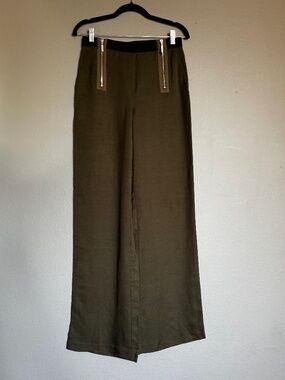 LAMB dark green wide leg pants